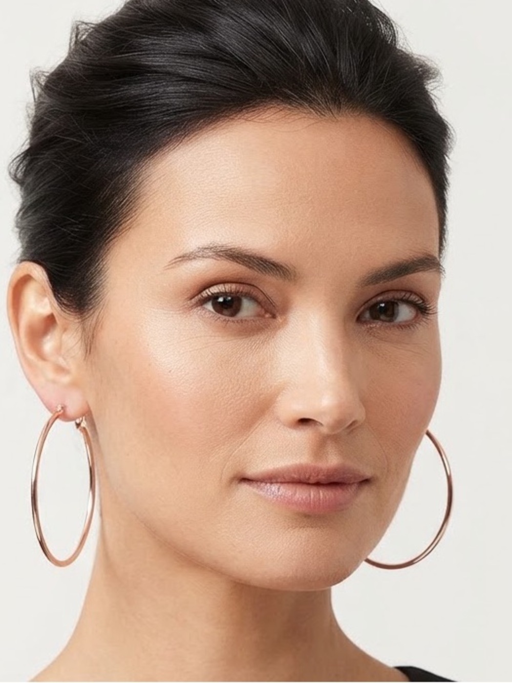 Nine West Rose Gold Thin Hoop Earrings